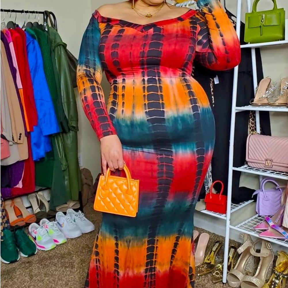 Multi color maxi dress